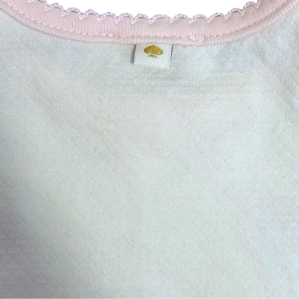 Kate Spade Baby Girl 3-Piece Floral Outfit Set Bib Top Pants Pink White - Picture 11 of 12